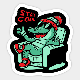 Alligator Stay Cool Sticker